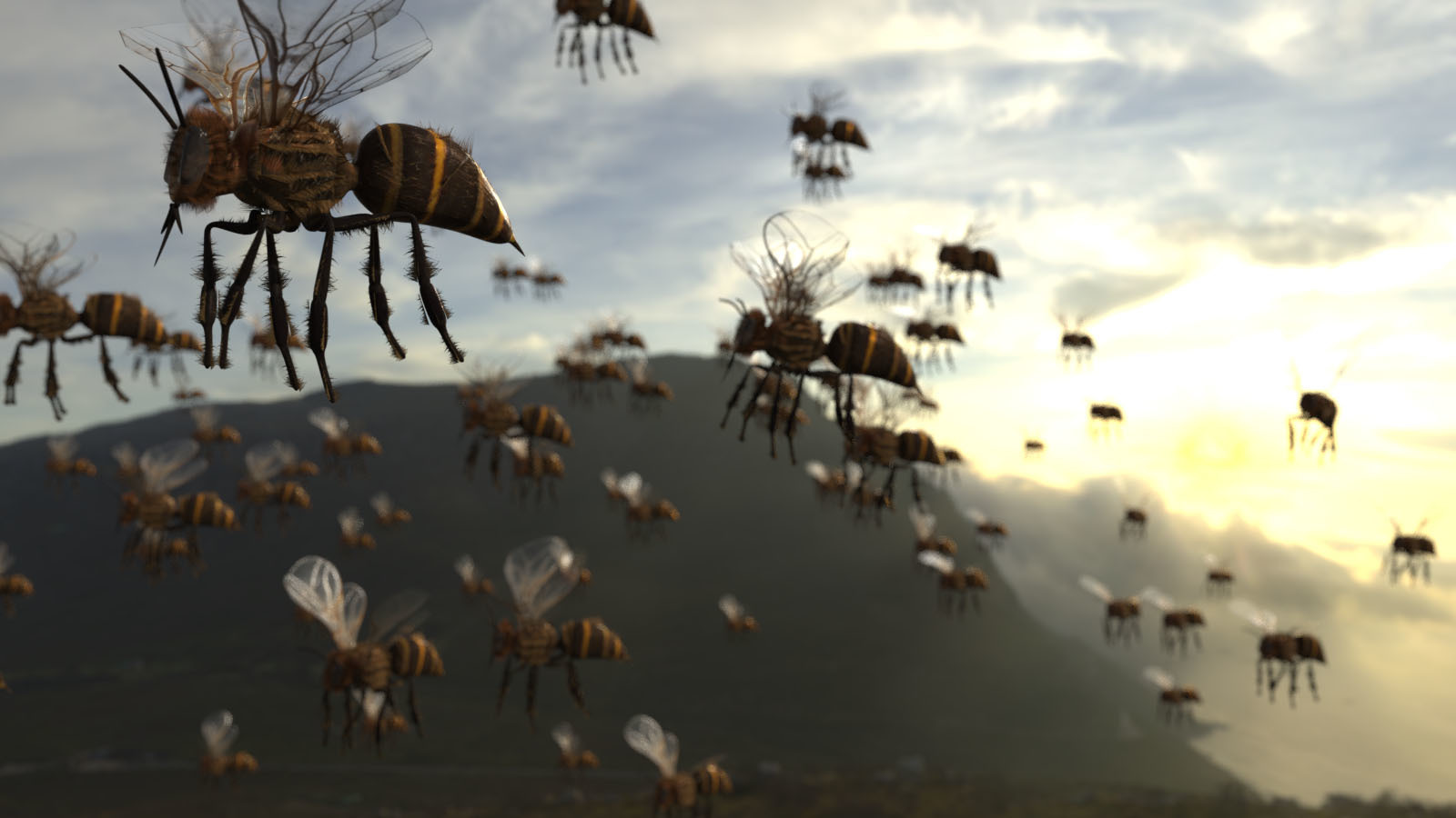 3D Insect Fauna: Bee Swarm by N/A