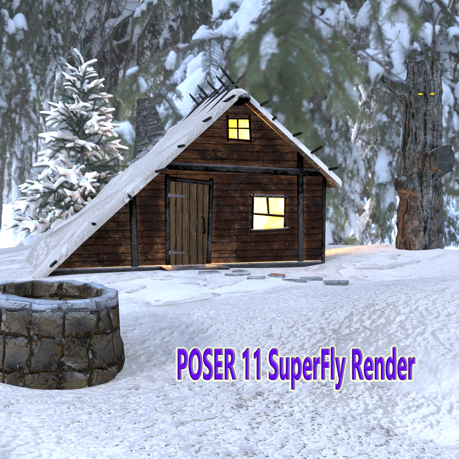 Witch's Winter House for DS and Poser by N/A