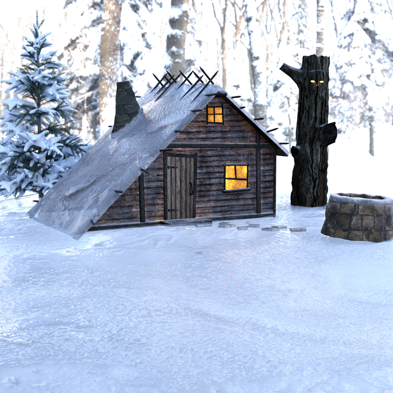 Witch's Winter House for DS and Poser by N/A