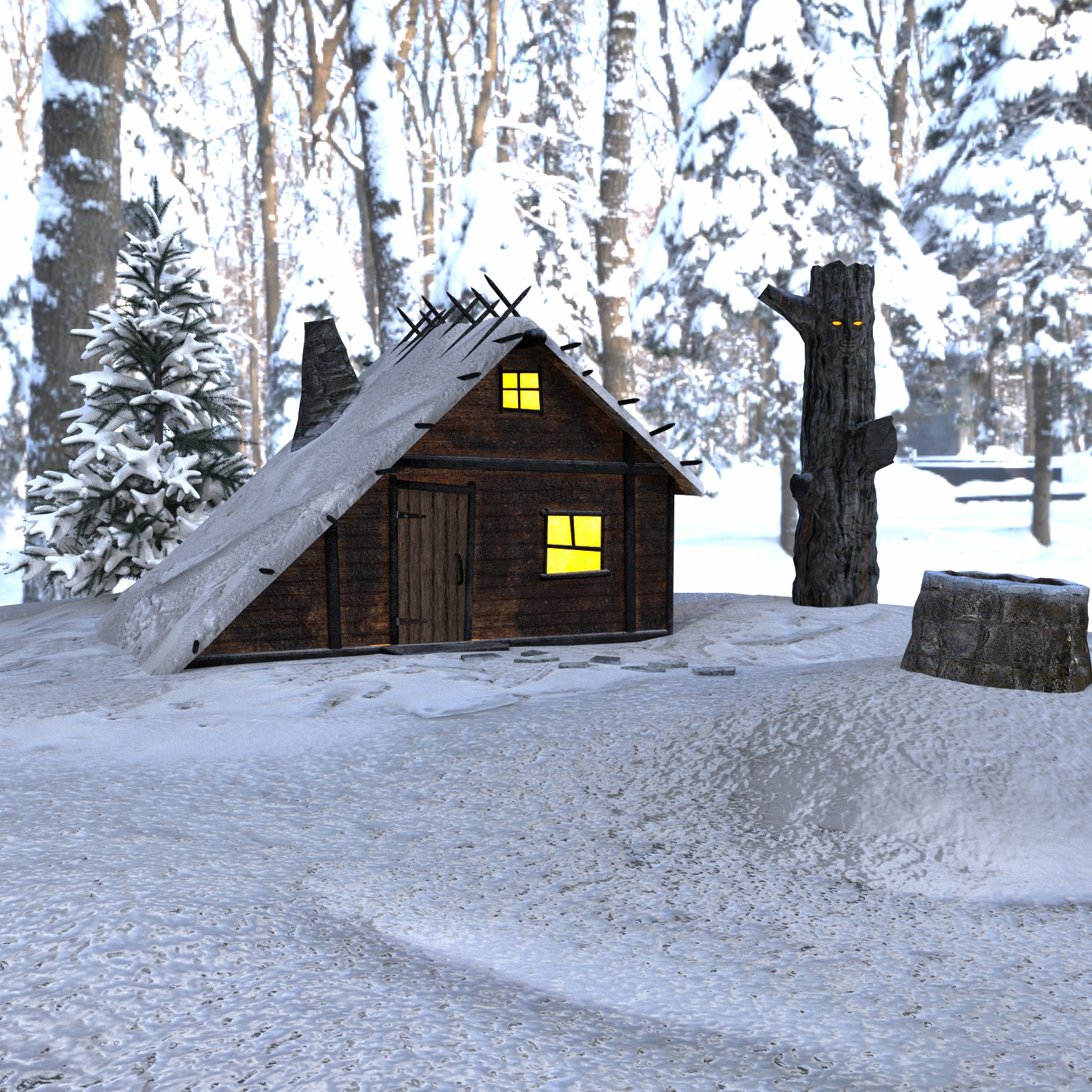 Witch's Winter House for DS and Poser by N/A