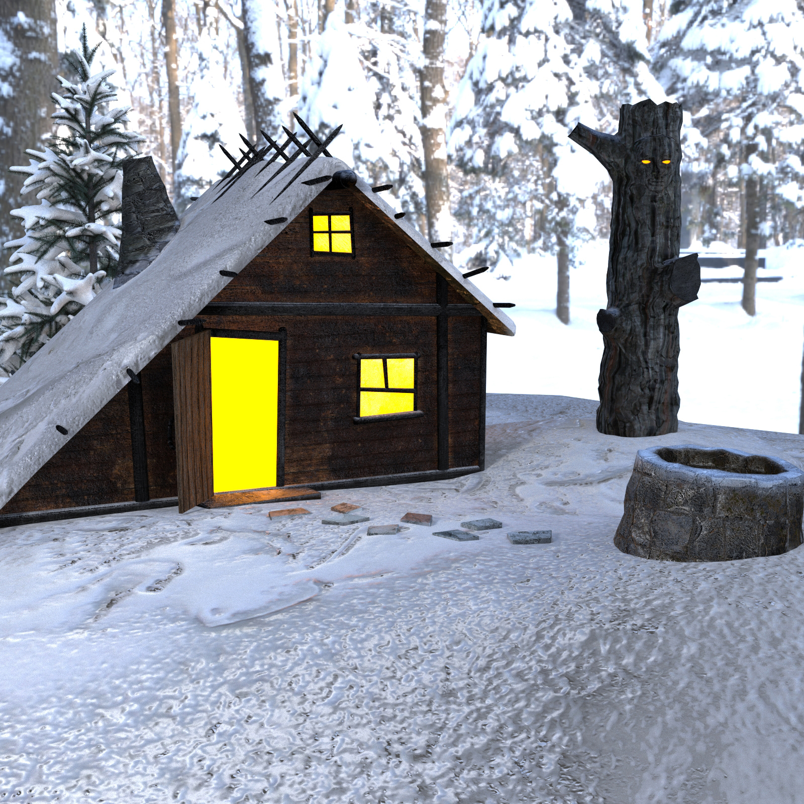 Witch's Winter House for DS and Poser by N/A