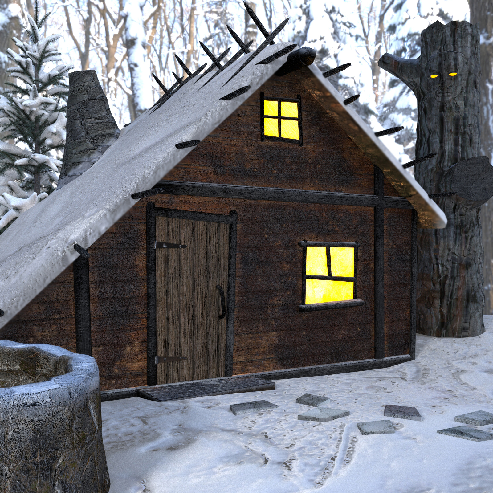 Witch's Winter House for DS and Poser by N/A
