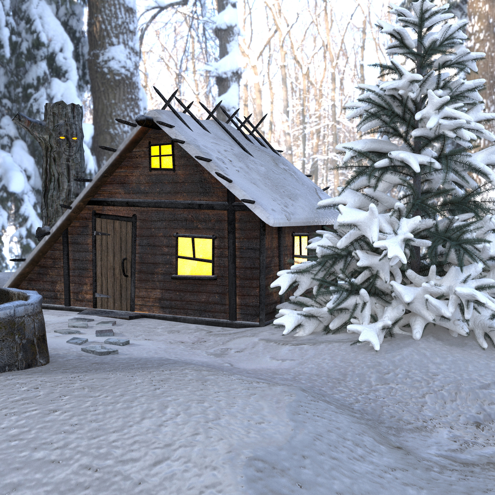 Witch's Winter House for DS and Poser by N/A