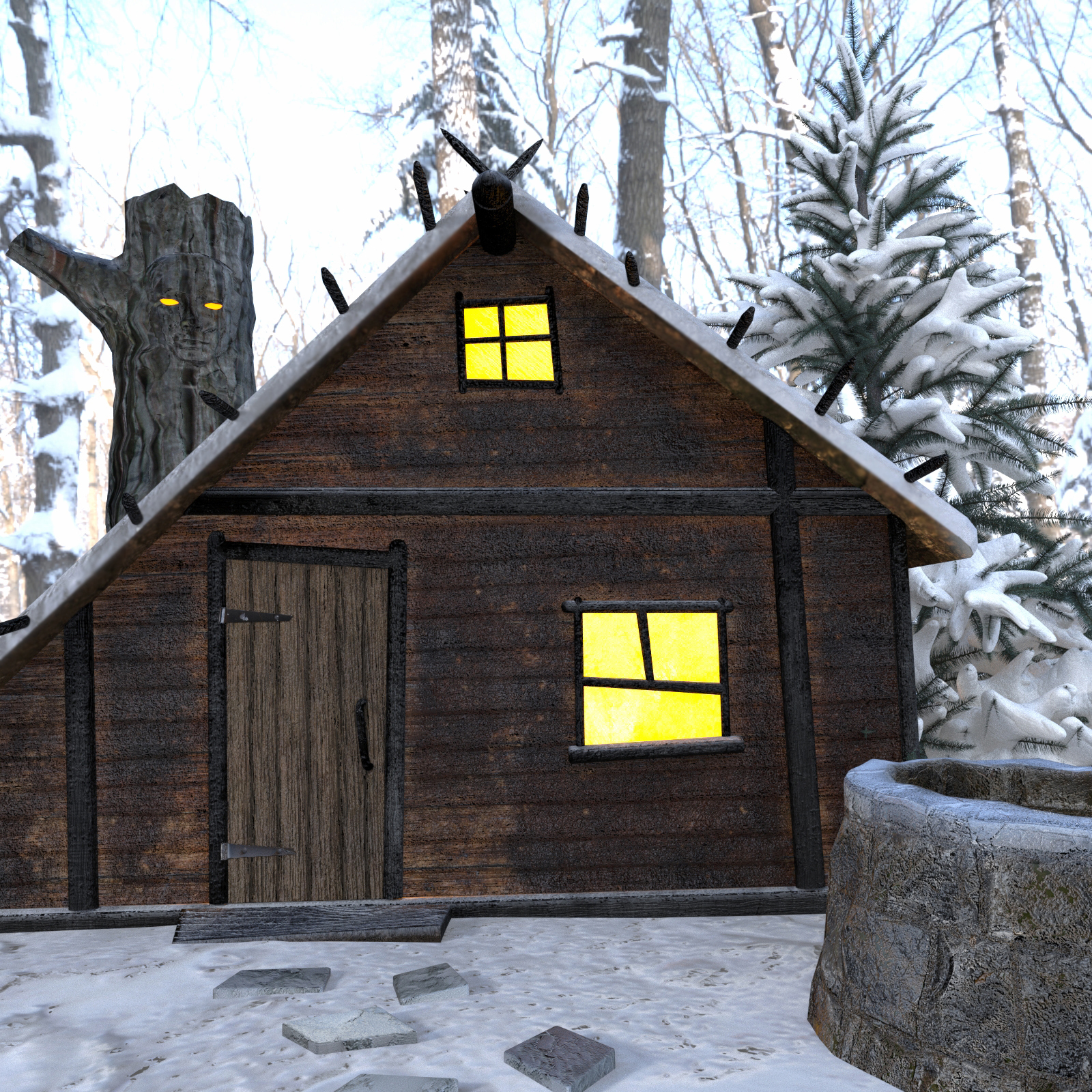 Witch's Winter House for DS and Poser by N/A