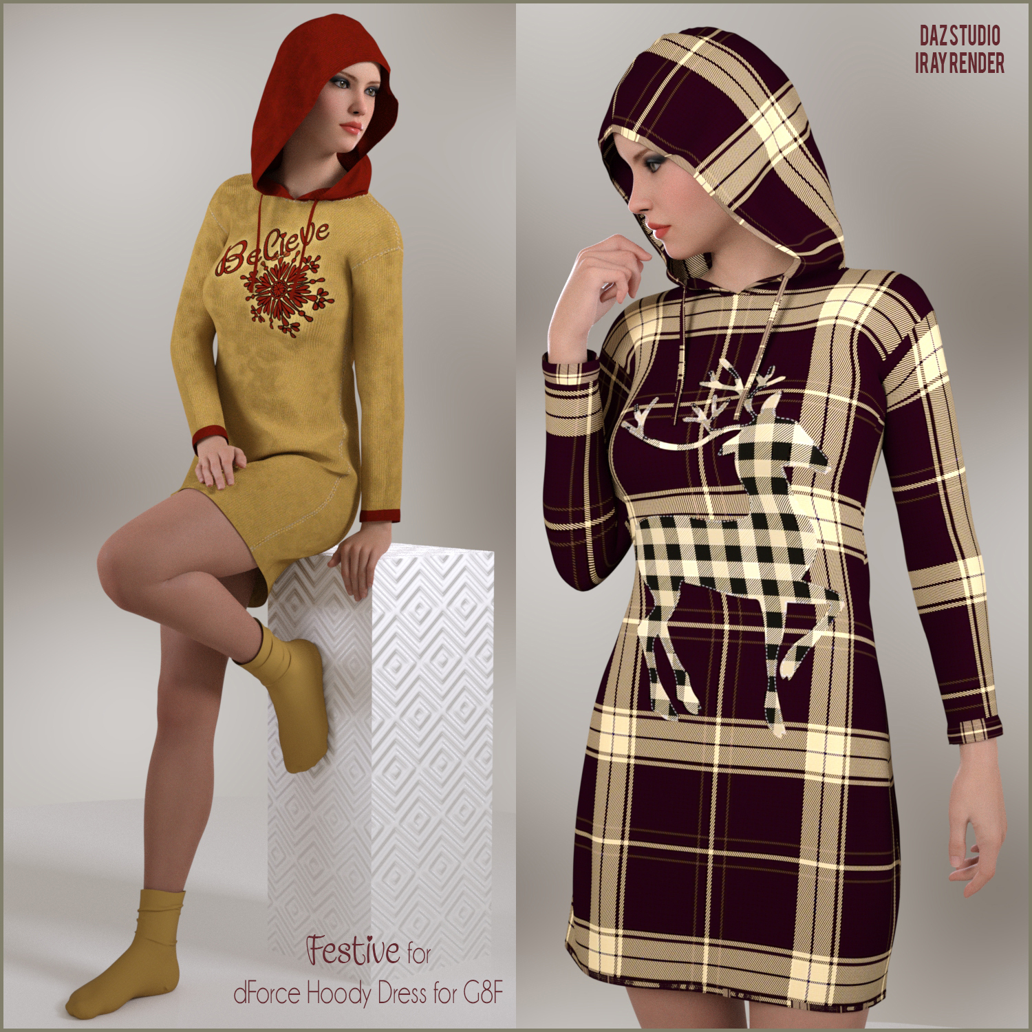 Festive for Hoody Dress by N/A