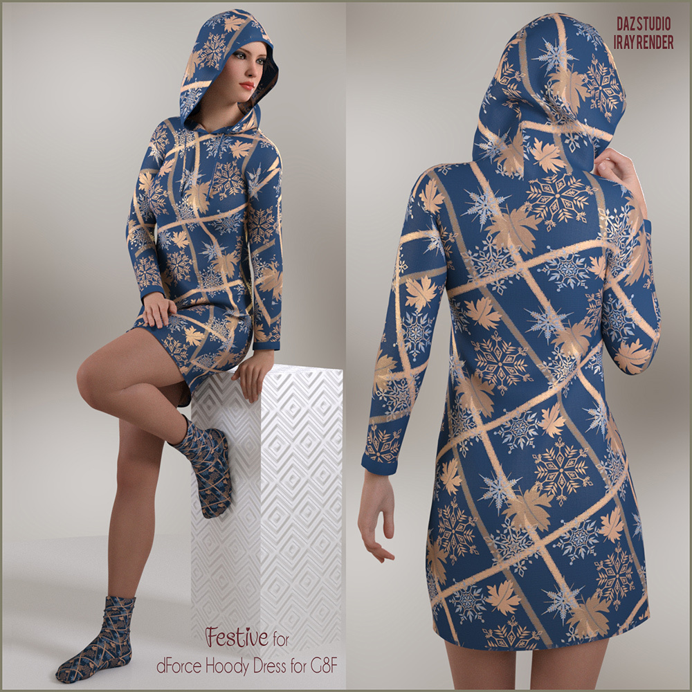 Festive for Hoody Dress by N/A
