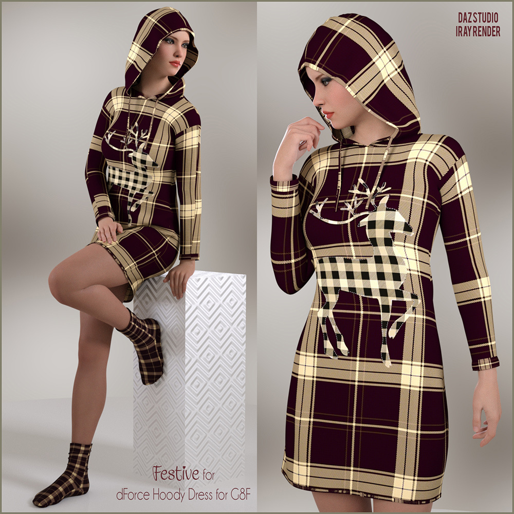 Festive for Hoody Dress by N/A
