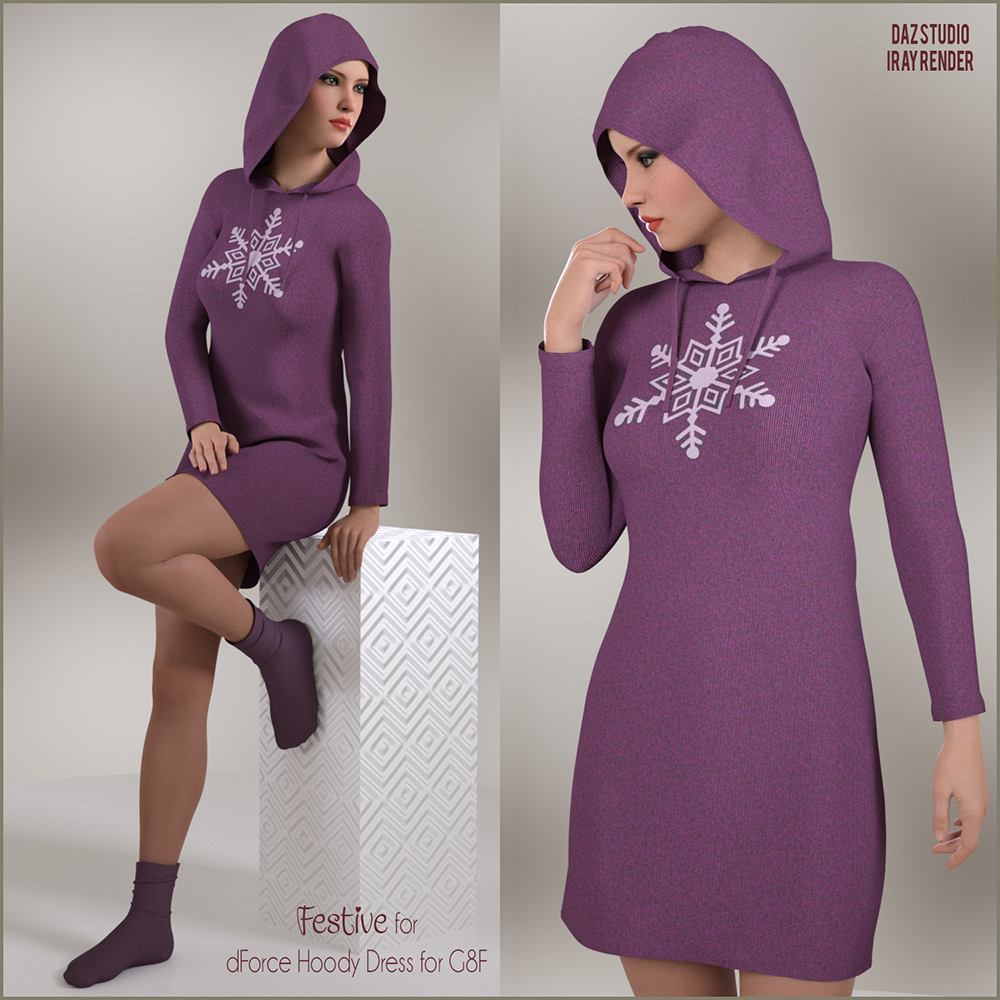 Festive for Hoody Dress by N/A