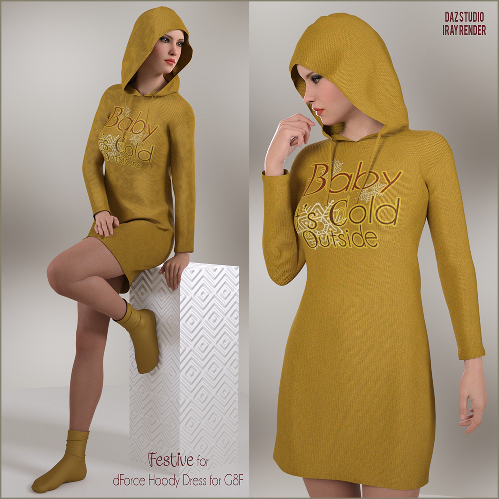 Festive for Hoody Dress by N/A