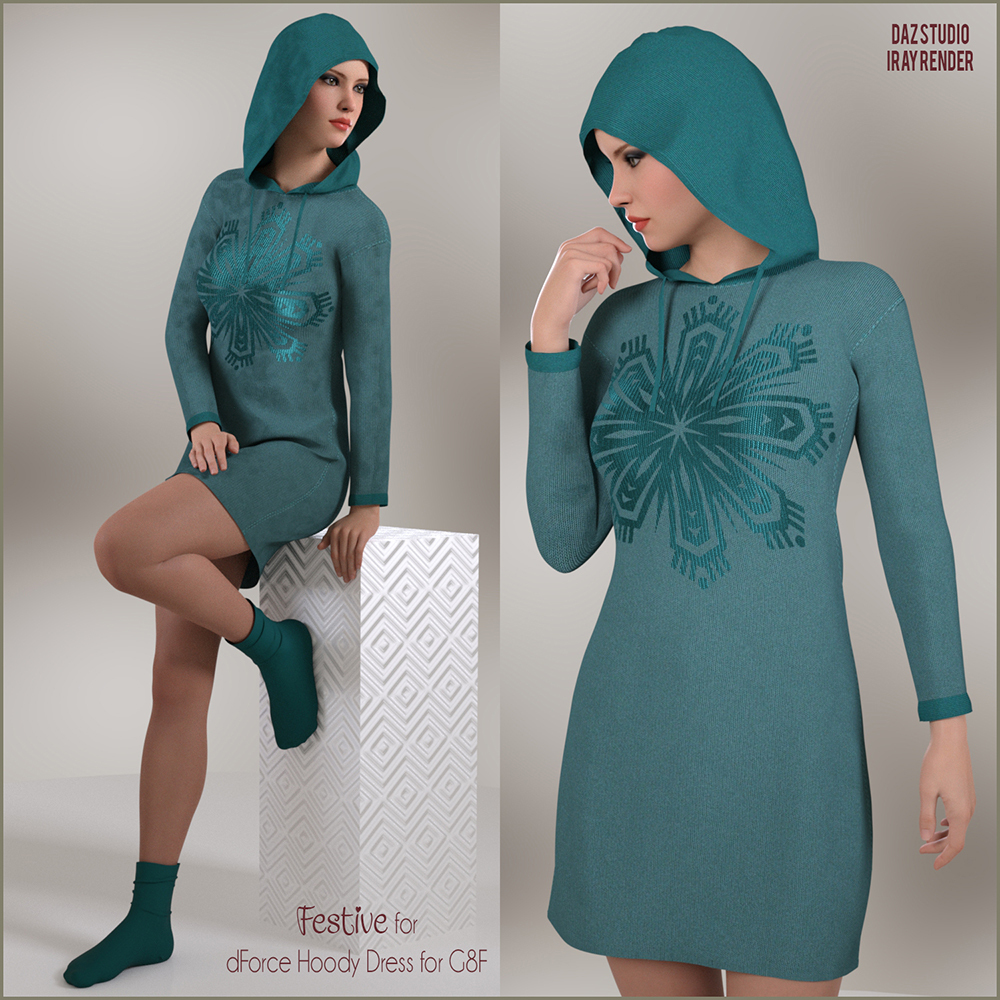 Festive for Hoody Dress by N/A
