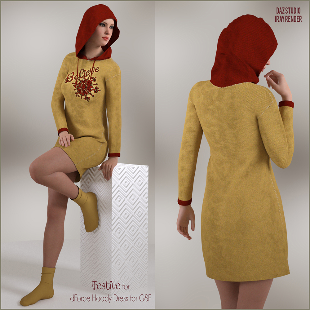 Festive for Hoody Dress by N/A
