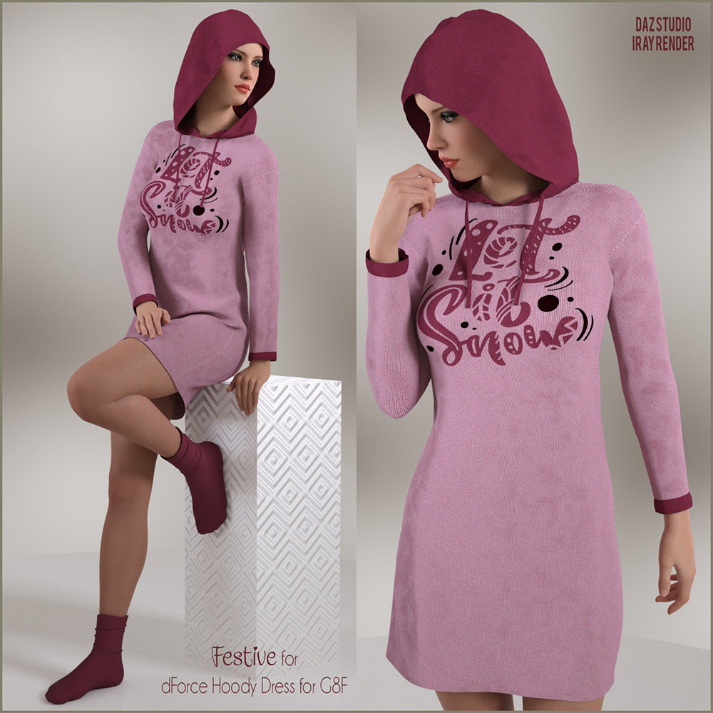Festive for Hoody Dress by N/A