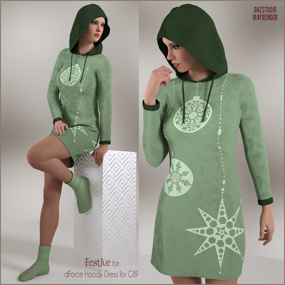 Festive for Hoody Dress by N/A