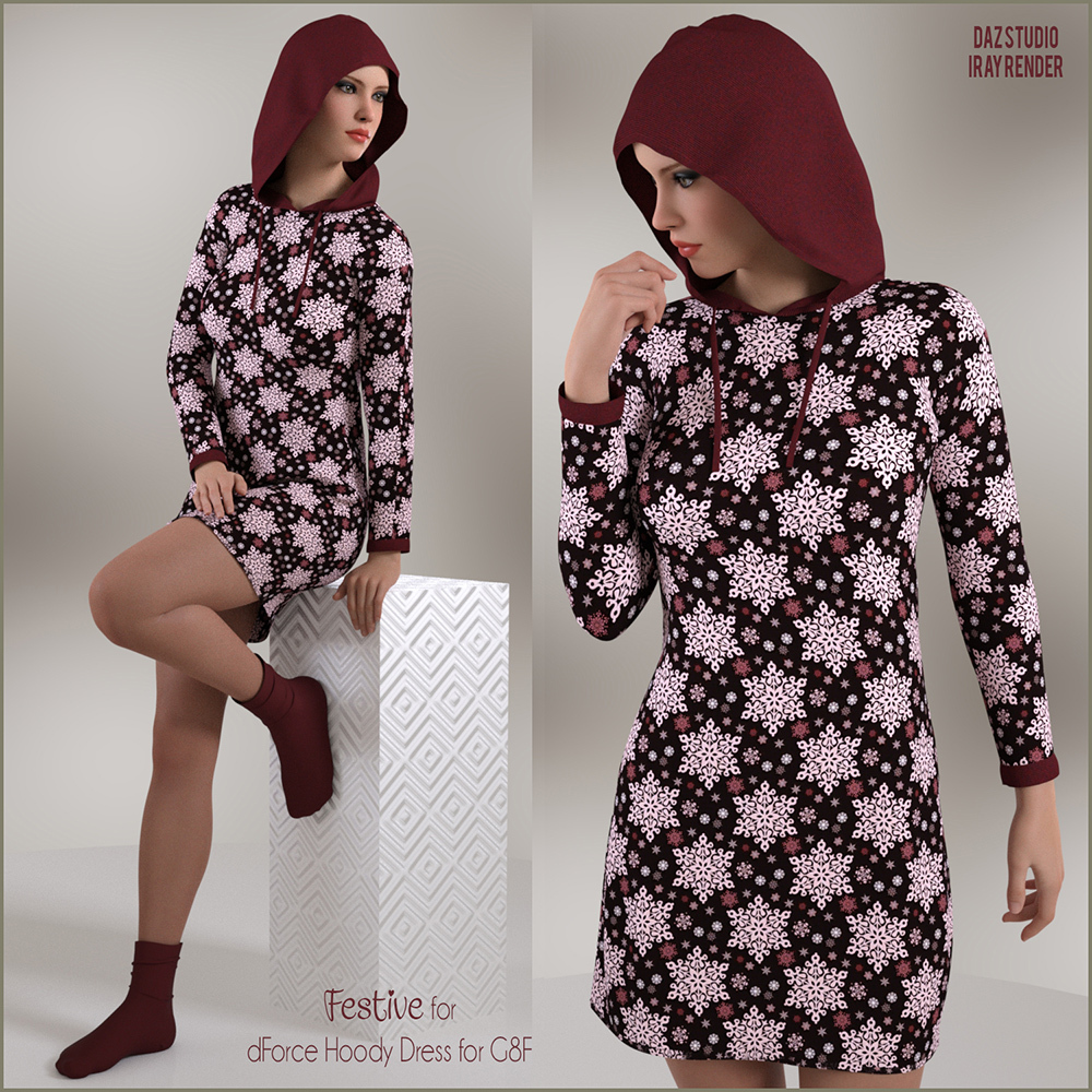 Festive for Hoody Dress by N/A