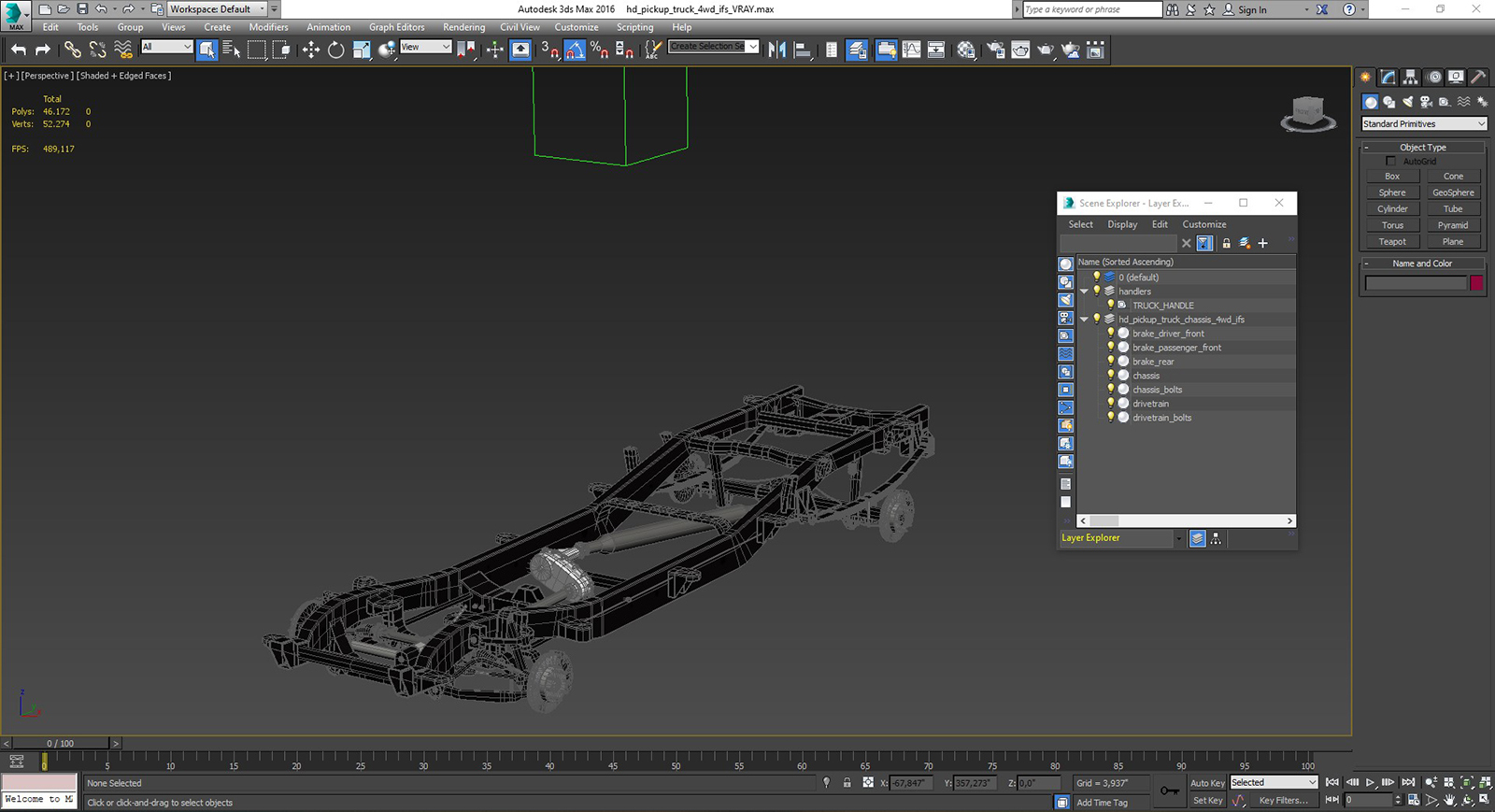 HD PICKUP TRUCK CHASSIS 4WD IFS - Extended License by N/A