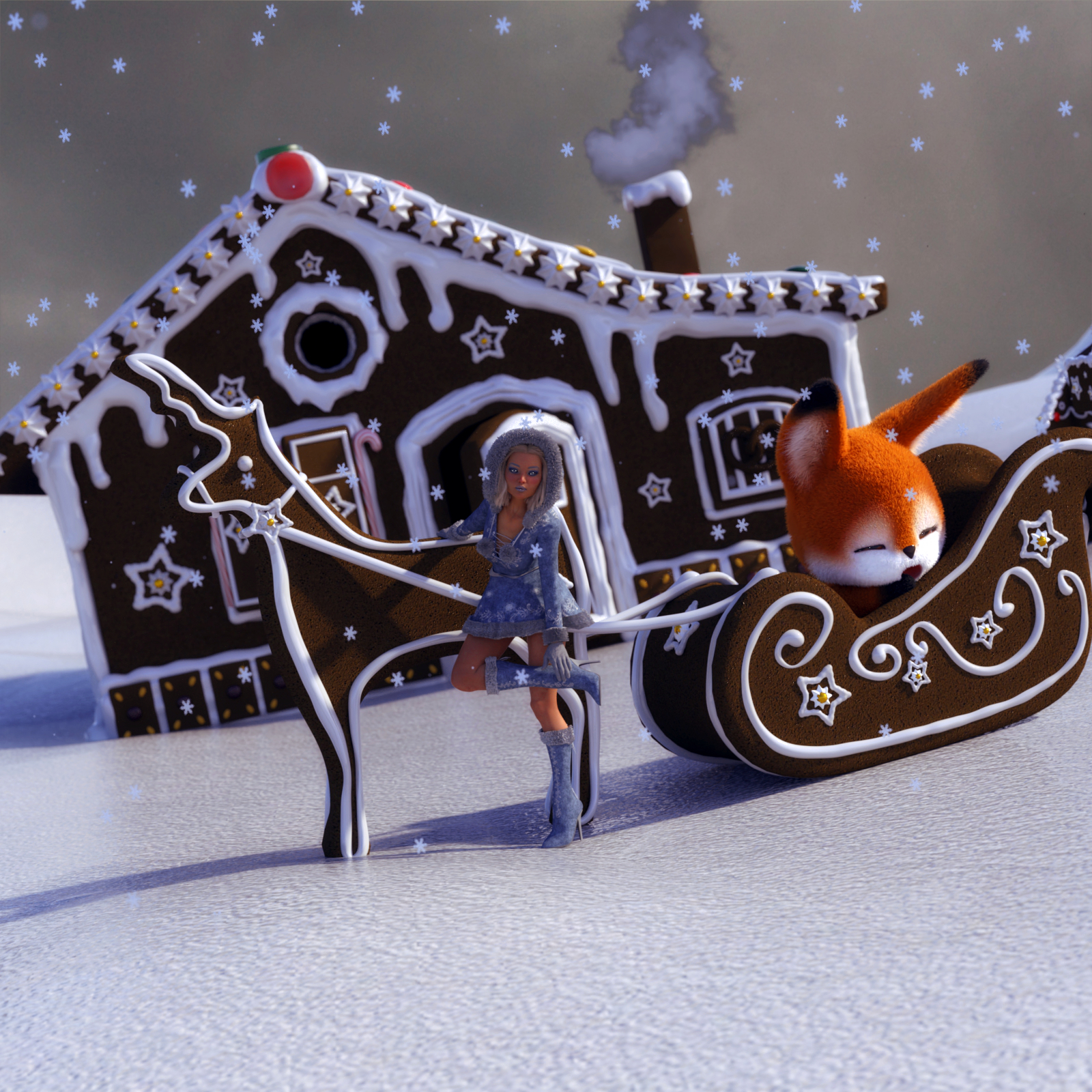 Magical Gingerbread Houses by N/A