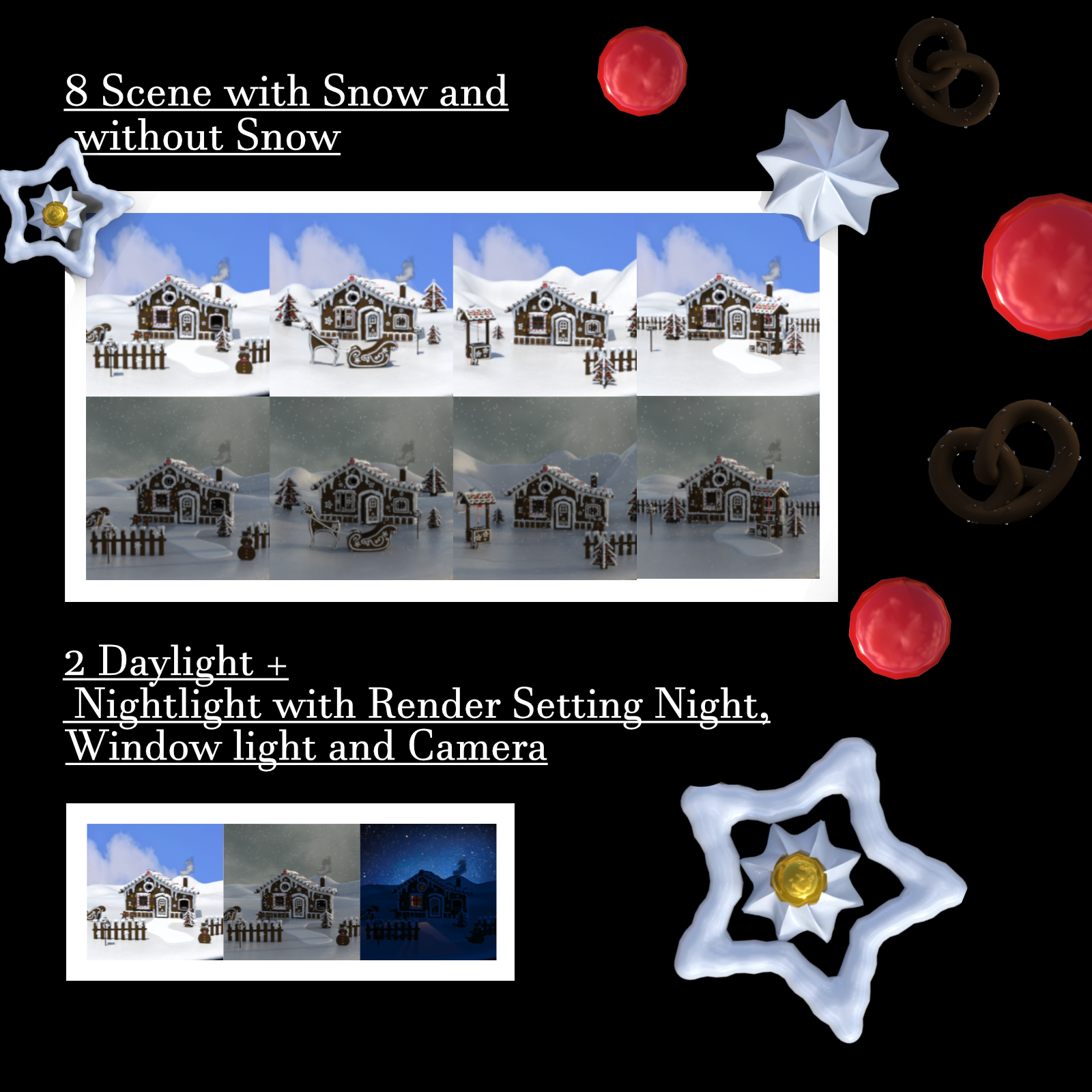 Magical Gingerbread Houses by N/A