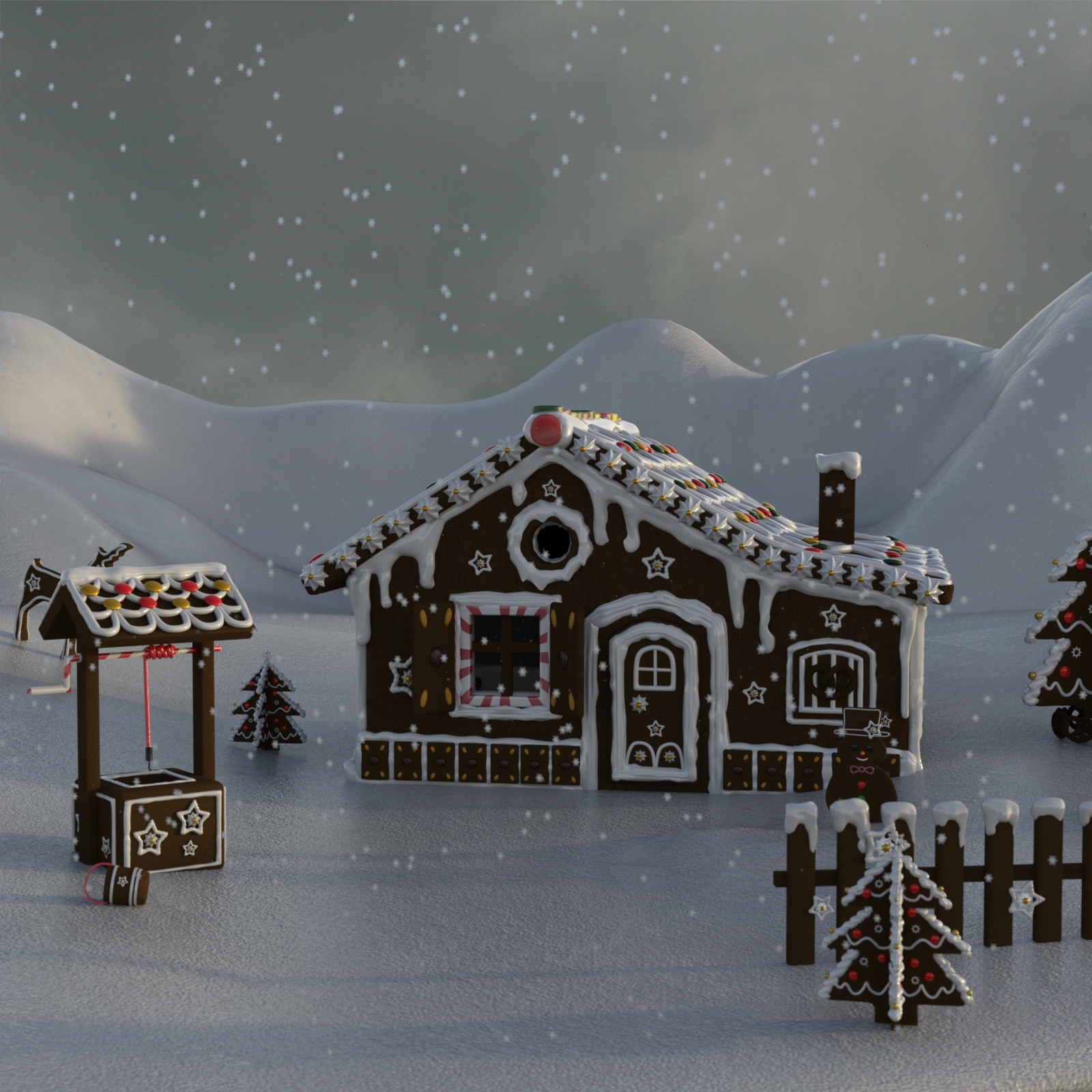Magical Gingerbread Houses by N/A