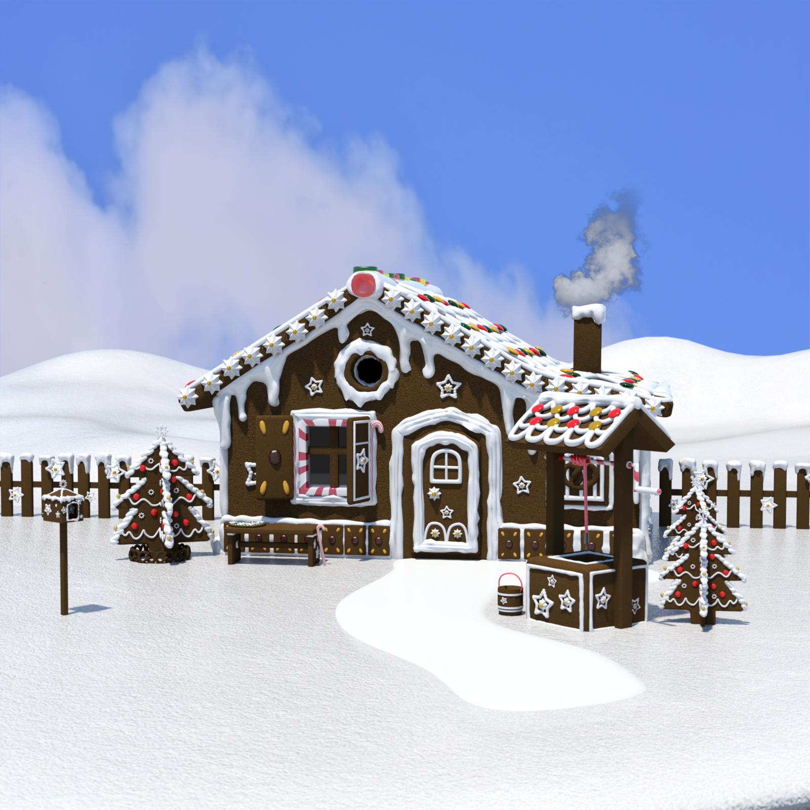 Magical Gingerbread Houses by N/A