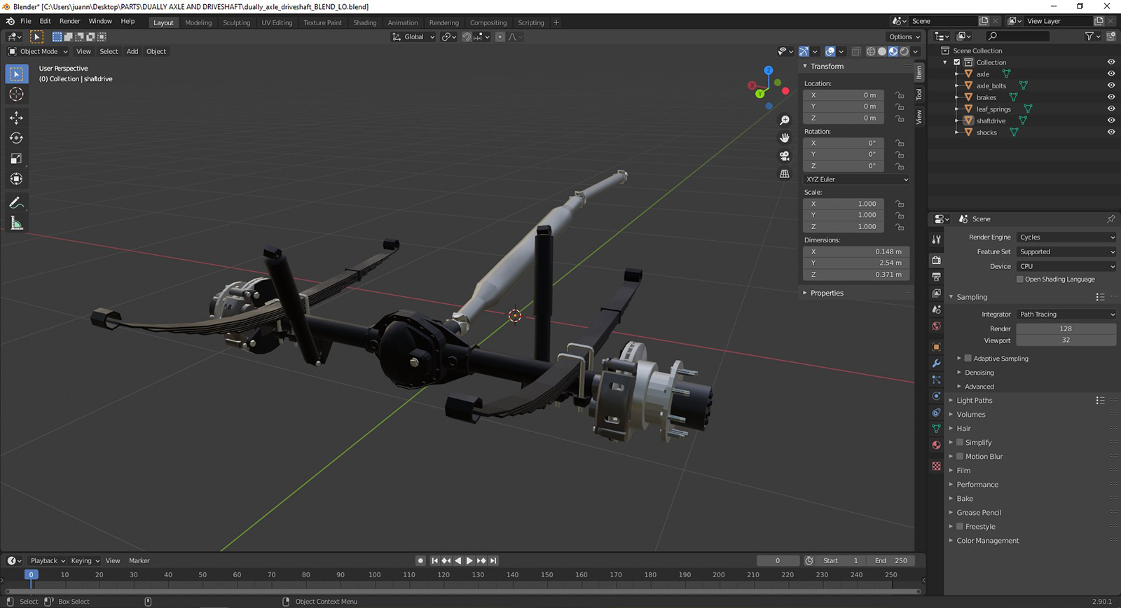 DUALLY AXLE AND DRIVESHAFT - Extended License by N/A