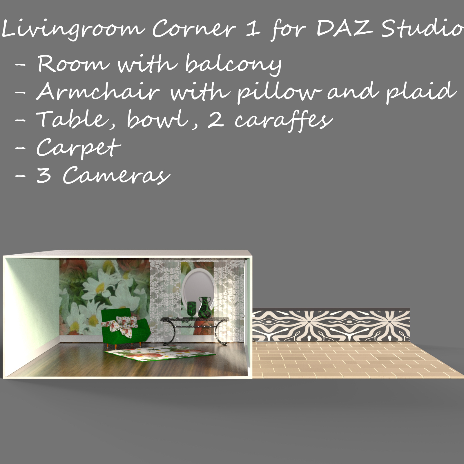 Livingroom Corner 1 for DAZ Studio by N/A