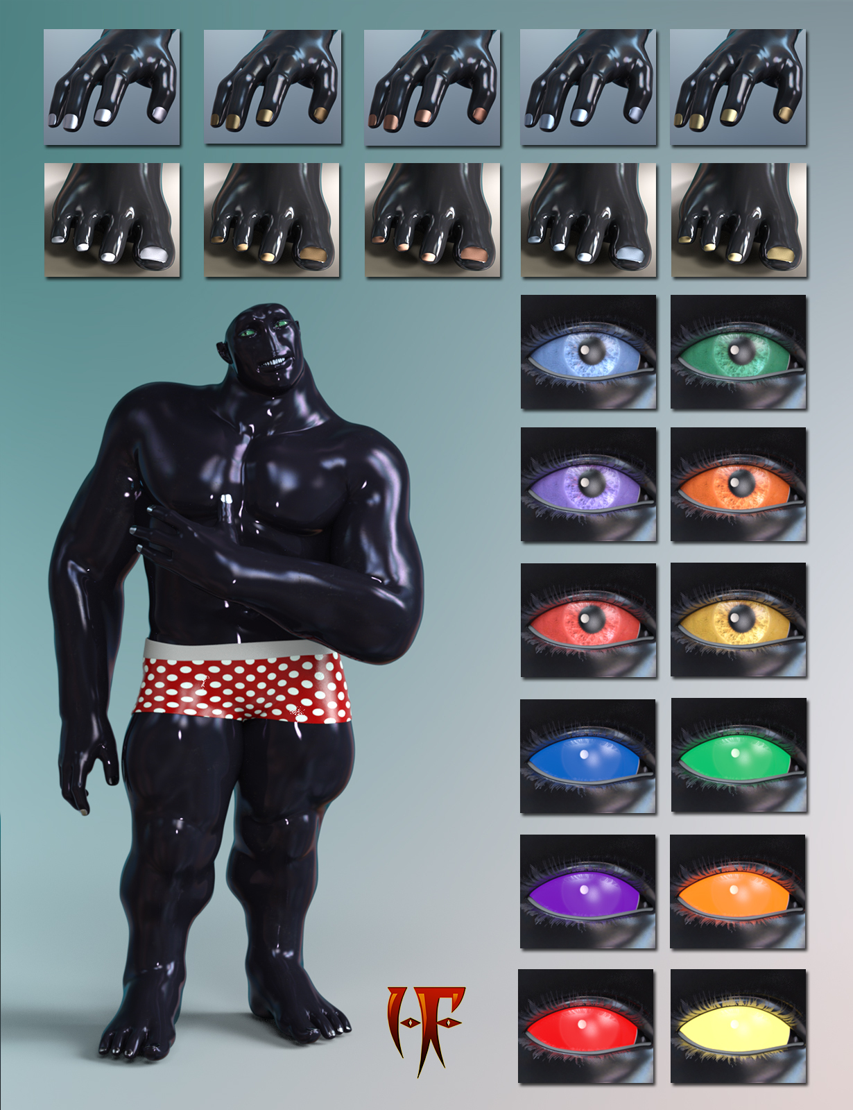 HF Iron Head for Genesis 8 Male by N/A