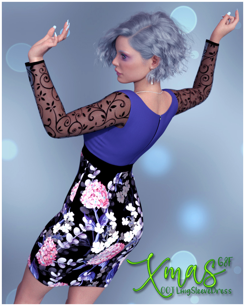 XMas Long Sleeve Lace Dress OOT G8F by N/A