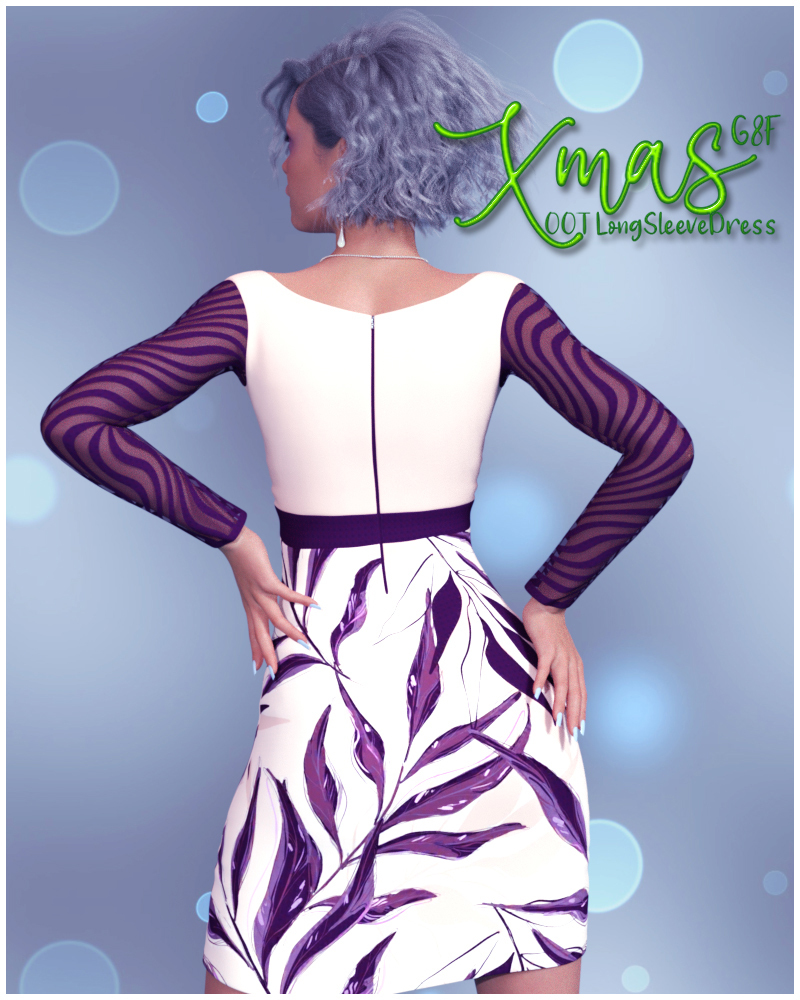 XMas Long Sleeve Lace Dress OOT G8F by N/A