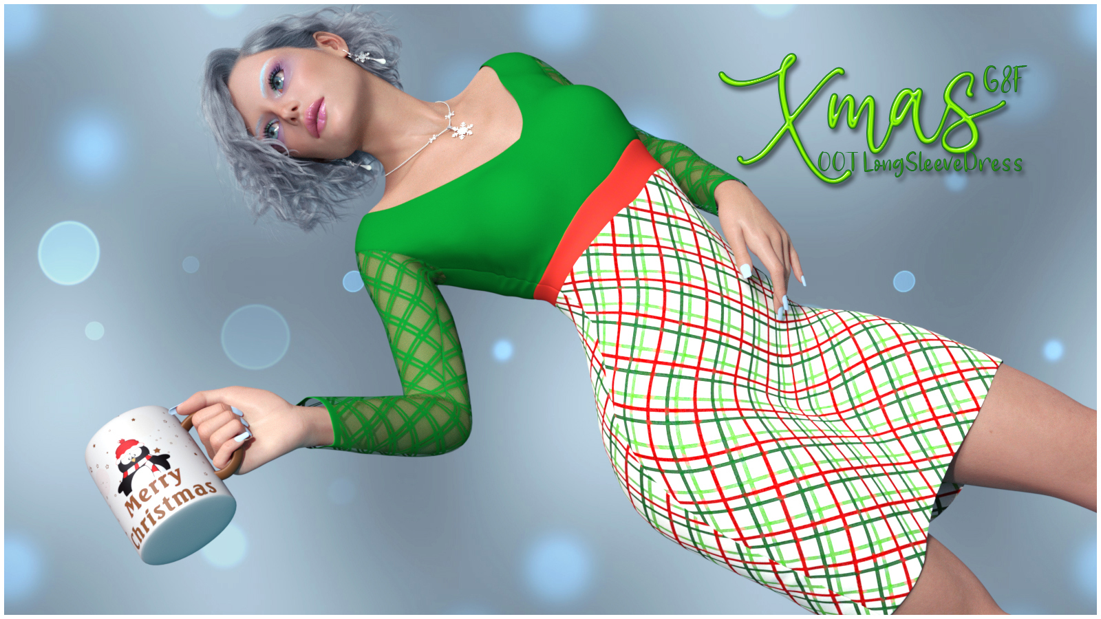 XMas Long Sleeve Lace Dress OOT G8F by N/A