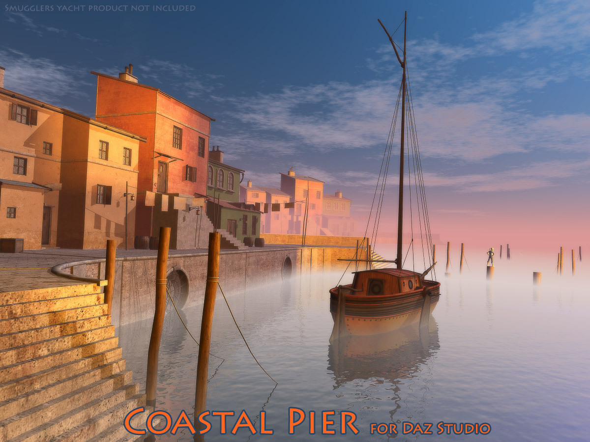 Coastal Pier for Daz Studio by N/A