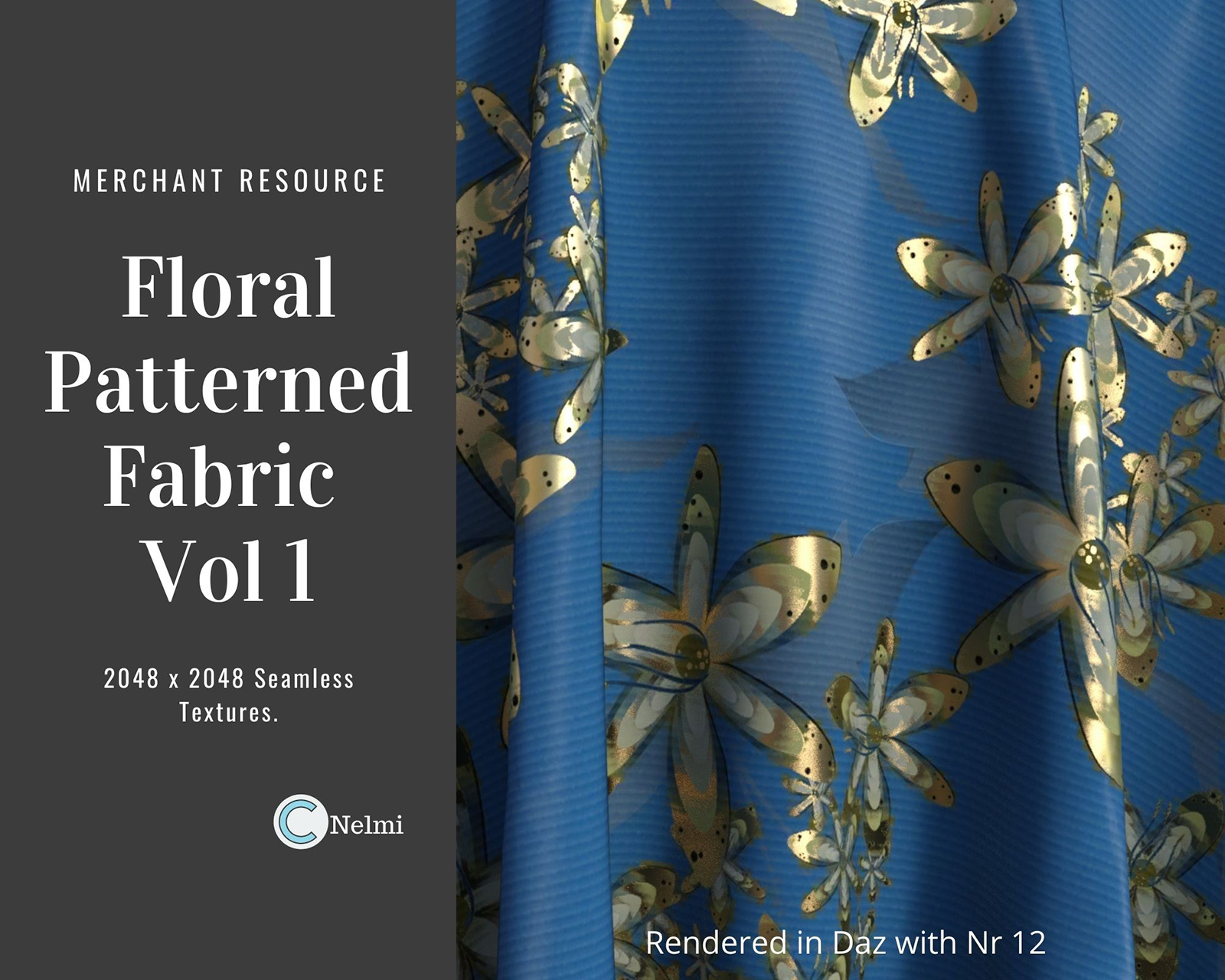 15 Floral Patterned Fabric Textures by N/A