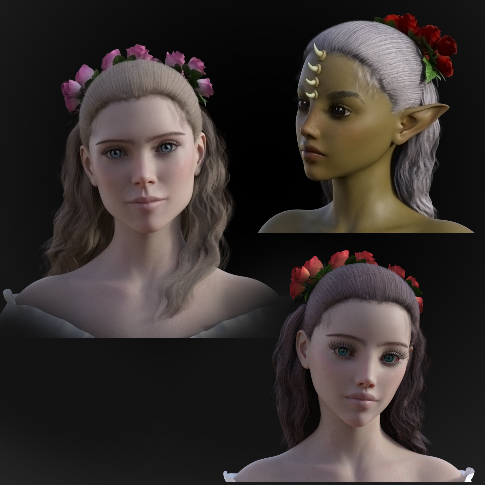NM Hair Rose and Rose Accessory by N/A