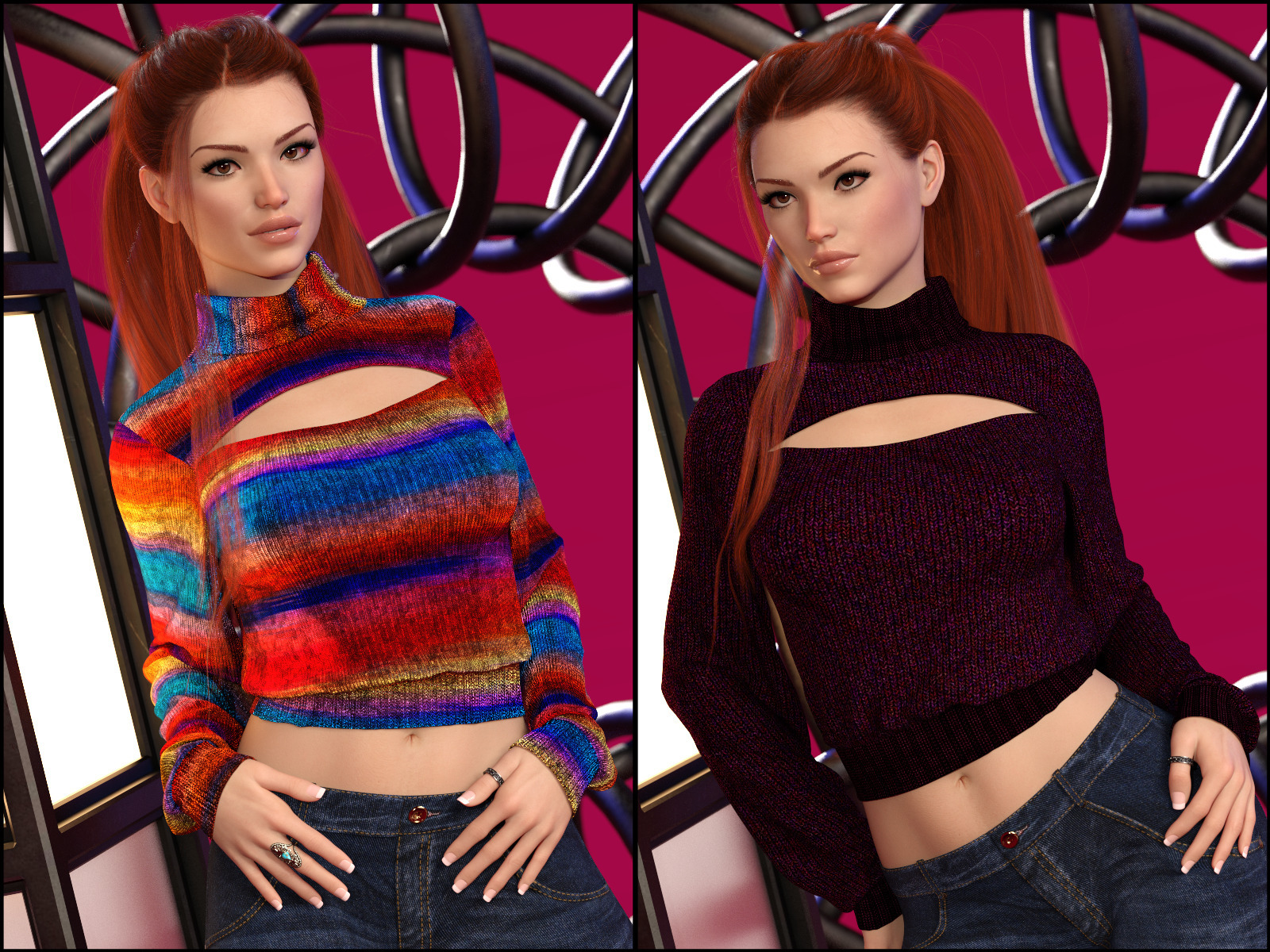 7th Ave: dForce Turtleneck Pullover for G8F by N/A