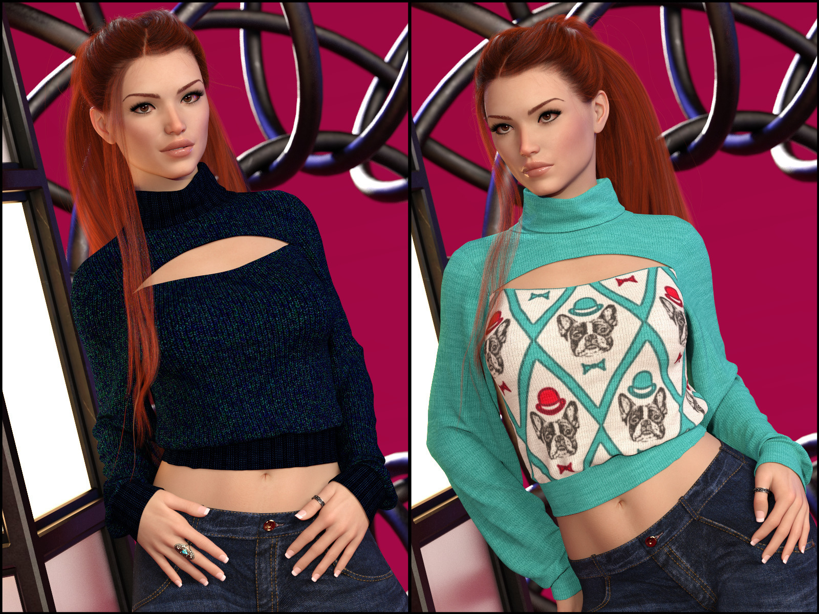 7th Ave: dForce Turtleneck Pullover for G8F by N/A