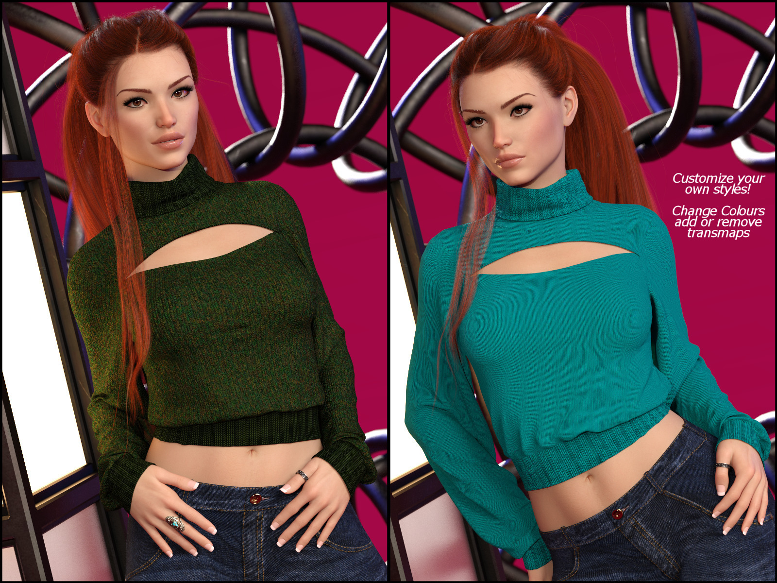 7th Ave: dForce Turtleneck Pullover for G8F by N/A