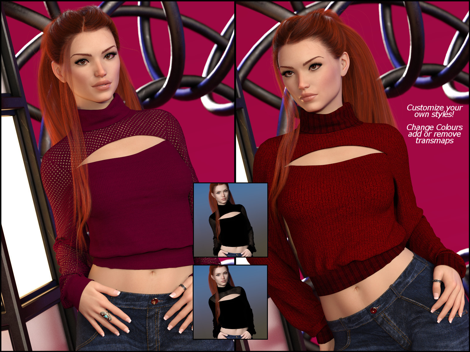 7th Ave: dForce Turtleneck Pullover for G8F by N/A