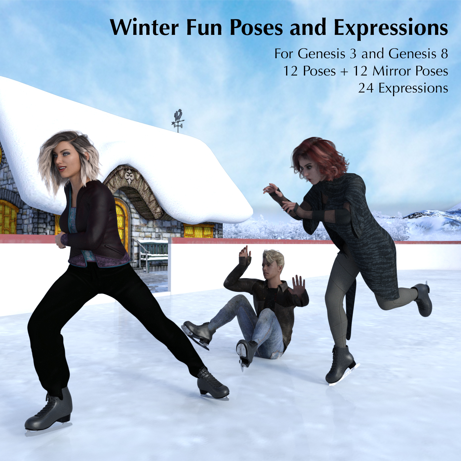 Winter Fun Poses & Expressions for G3/G8 by N/A