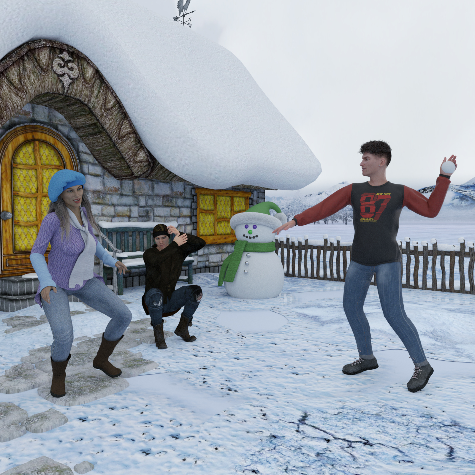 Winter Fun Poses & Expressions for G3/G8 by N/A