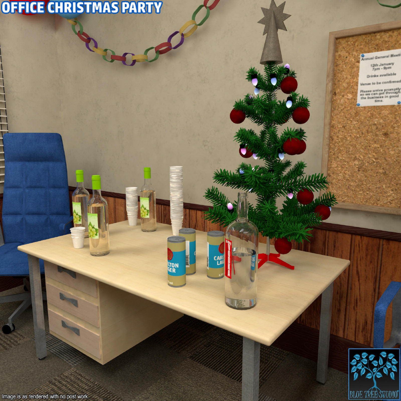 Office Christmas Party for Daz Studio by N/A