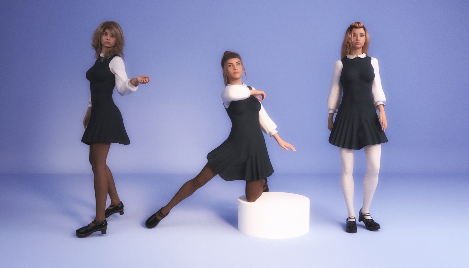 SC 25 Cheerleaders Poses for Genesis 8 Females by N/A
