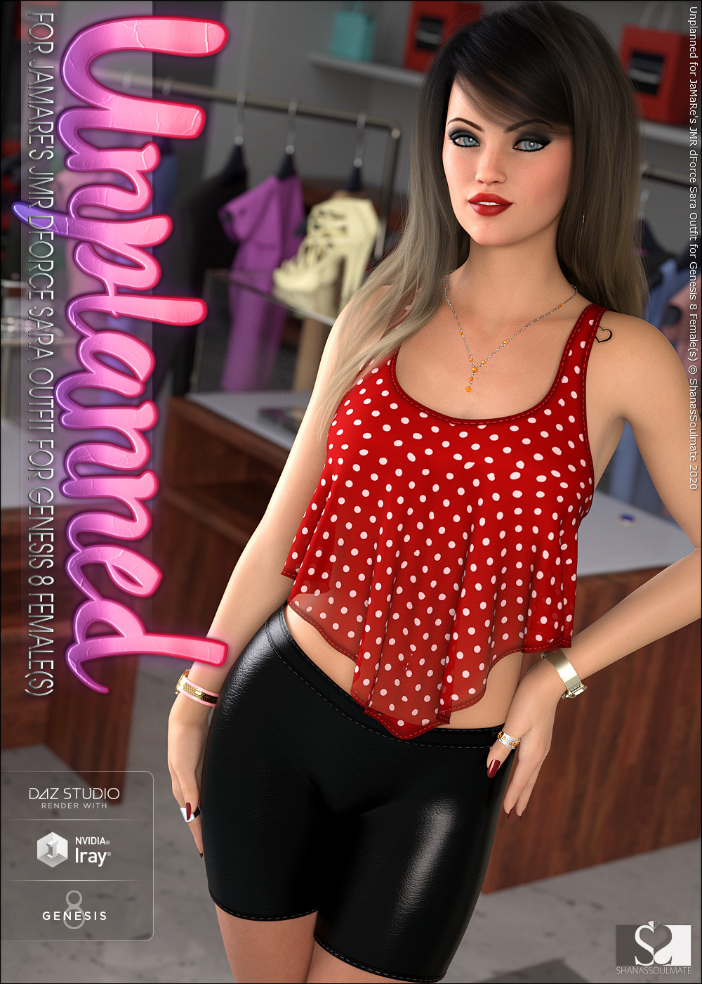 Unplanned for JMR dForce Sara Outfit for Genesis 8 Females by N/A