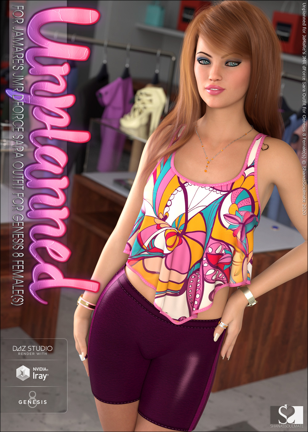 Unplanned for JMR dForce Sara Outfit for Genesis 8 Females by N/A