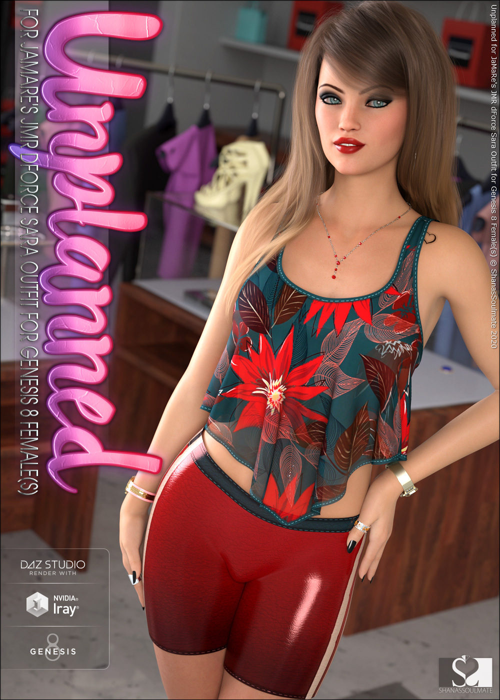 Unplanned for JMR dForce Sara Outfit for Genesis 8 Females by N/A