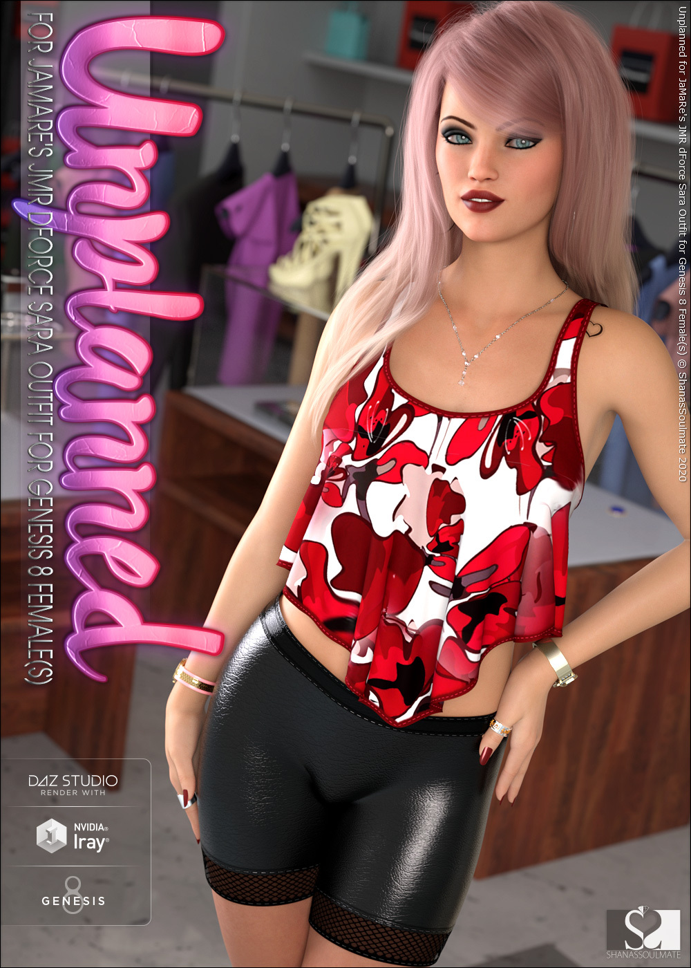 Unplanned for JMR dForce Sara Outfit for Genesis 8 Females by N/A