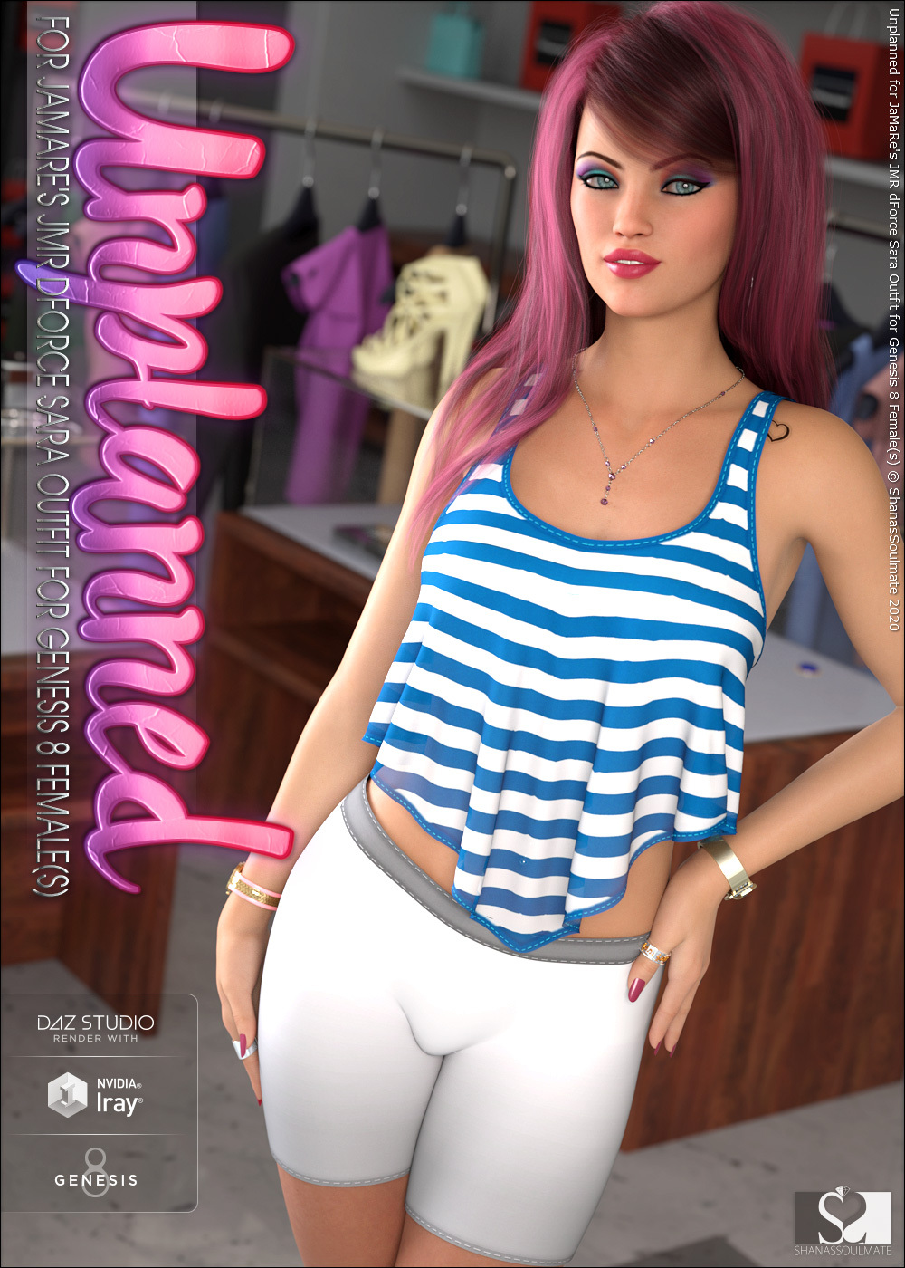 Unplanned for JMR dForce Sara Outfit for Genesis 8 Females by N/A