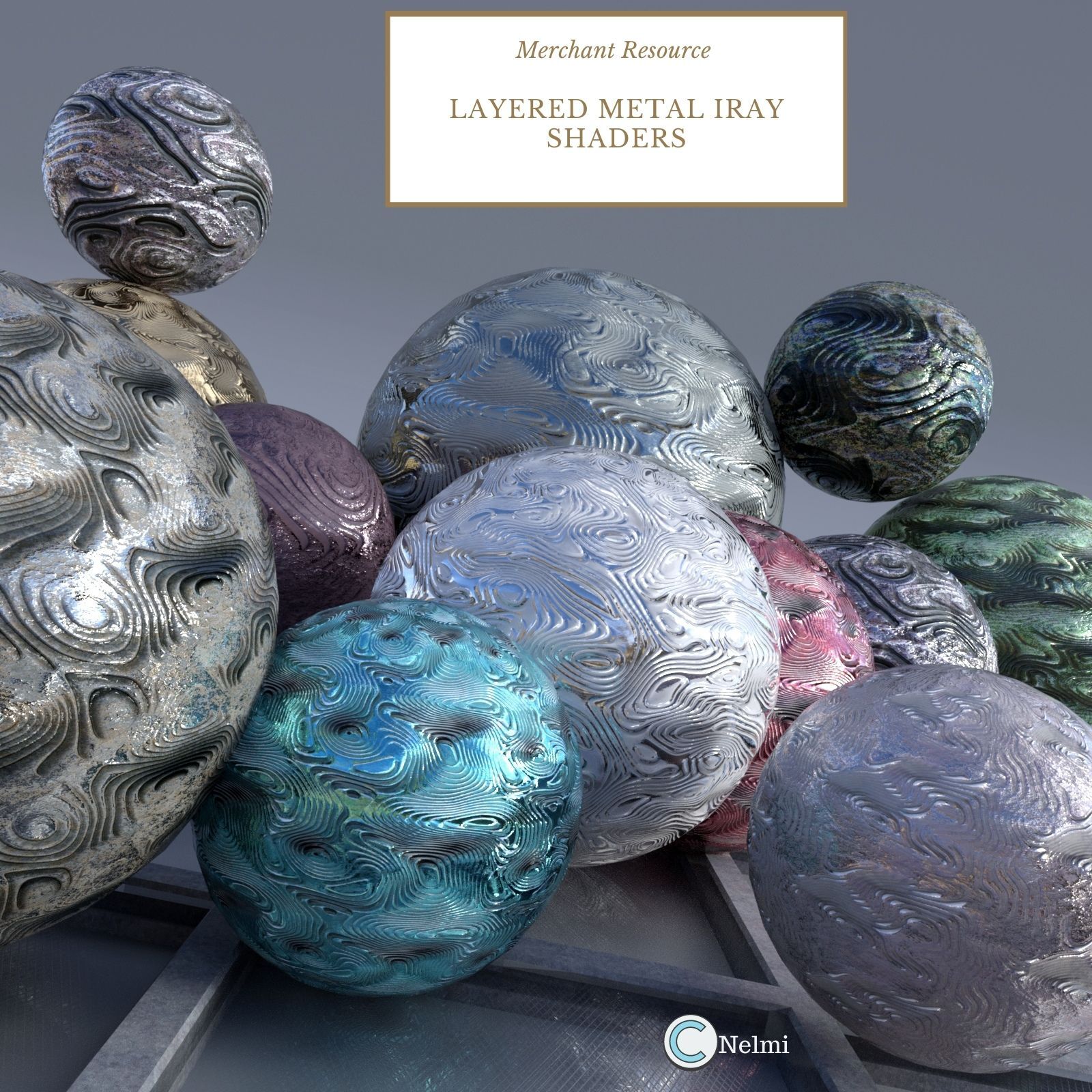 Layered Metal Iray Shaders by N/A