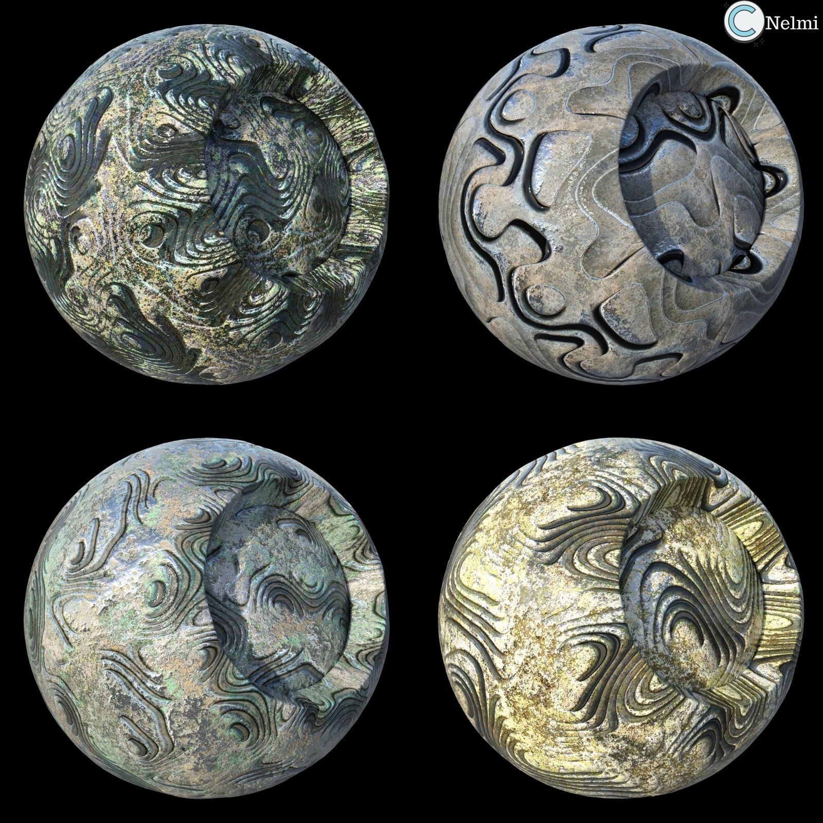 Layered Metal Iray Shaders by N/A
