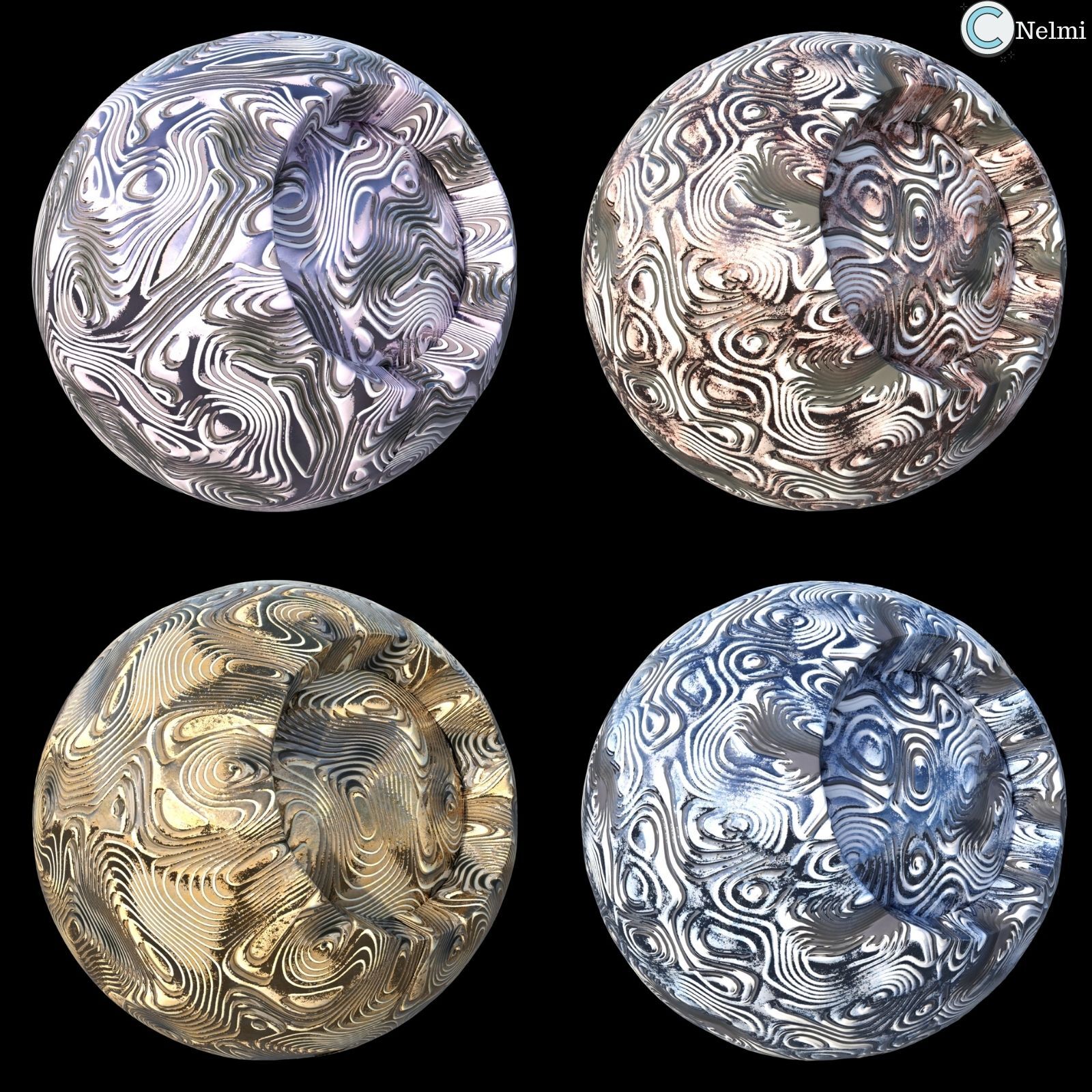 Layered Metal Iray Shaders by N/A