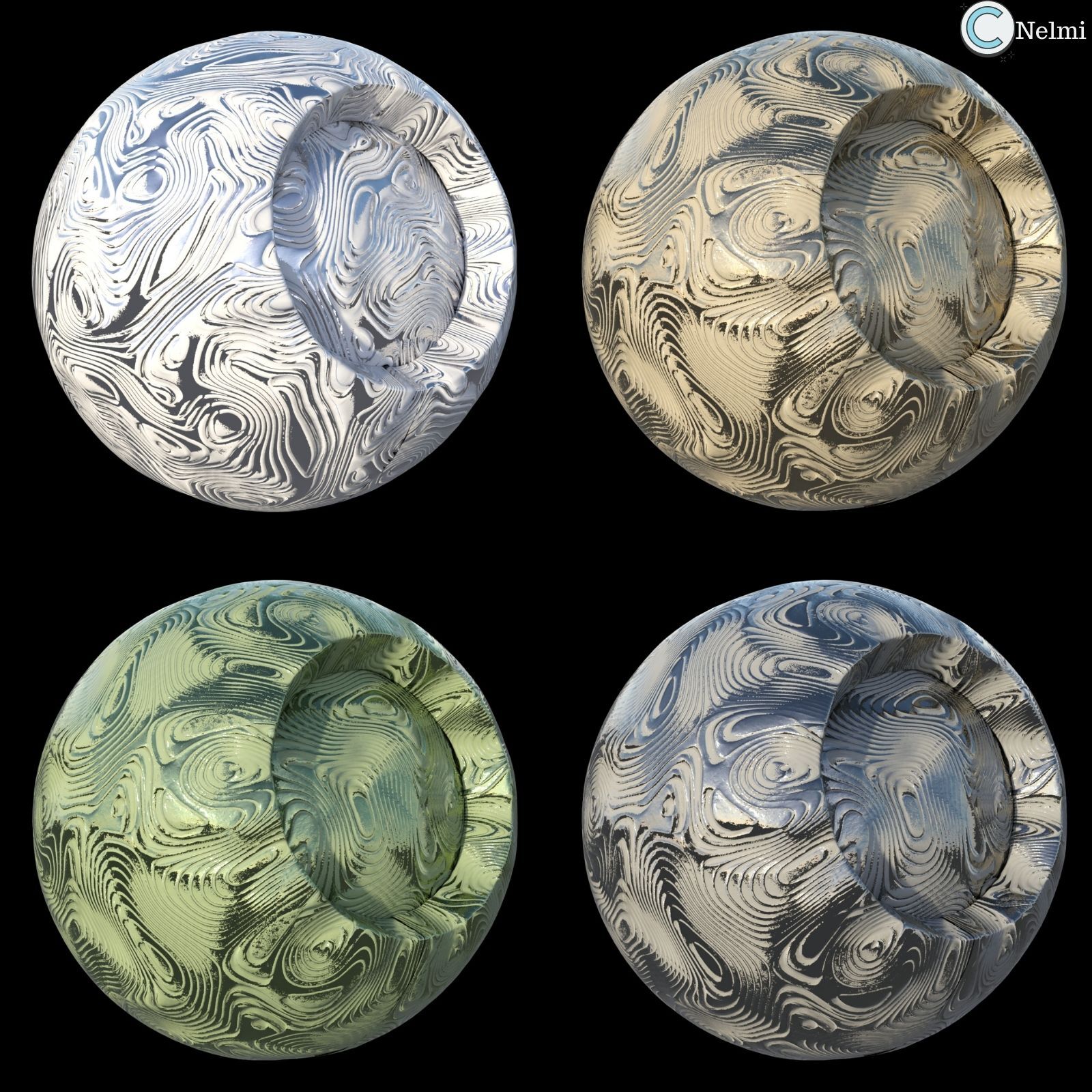 Layered Metal Iray Shaders by N/A