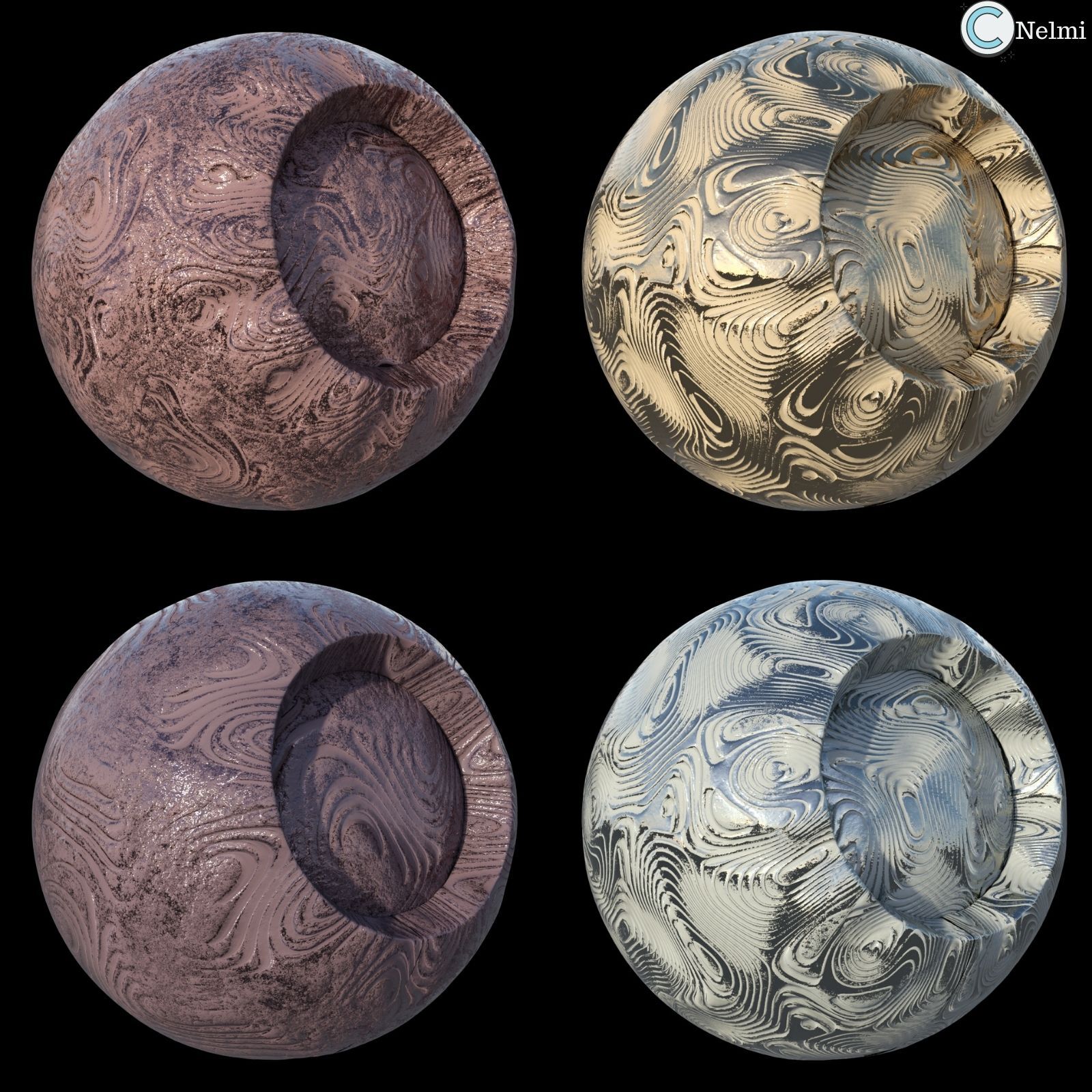 Layered Metal Iray Shaders by N/A